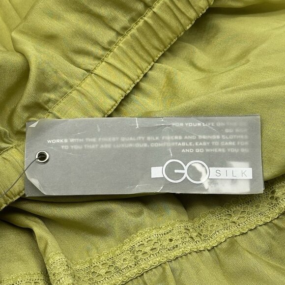 Go Silk Woman Plus Size 1X Sage Green Silk Blend Bohemian Tiered Maxi Skirt NWT - Picture 5 of 8